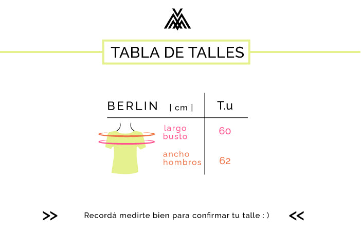 Tabla de talles modelo pantalón Beech