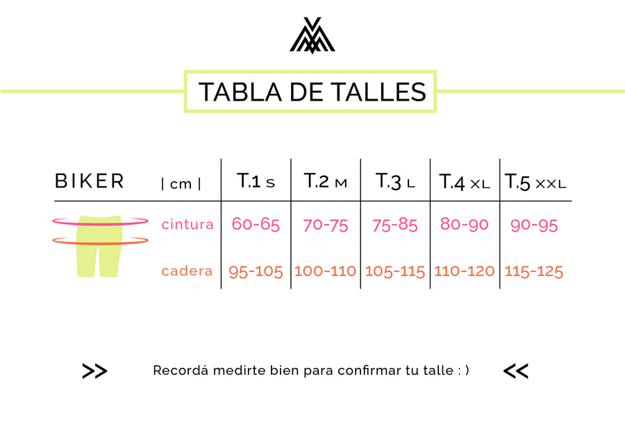 Tabla de talles Bikers